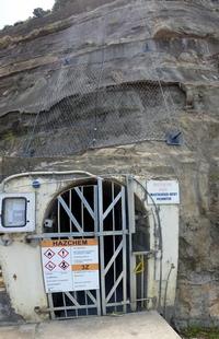 Rock fall protection above tunnel portal